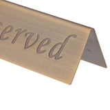 Maxbell Reserved Signs for Hotel Restaurant Bar Club - Stainless Steel - Aladdin Shoppers