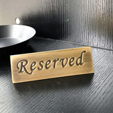 Maxbell Reserved Signs for Hotel Restaurant Bar Club - Stainless Steel - Aladdin Shoppers