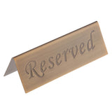 Maxbell Reserved Signs for Hotel Restaurant Bar Club - Stainless Steel - Aladdin Shoppers