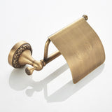 Maxbell Retro Brass Wall Mounted Toilet Roll Paper Holder With Cover Paper Storage Rack with Concealed Screws - Aladdin Shoppers