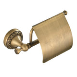 Maxbell Retro Brass Wall Mounted Toilet Roll Paper Holder With Cover Paper Storage Rack with Concealed Screws - Aladdin Shoppers