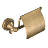 Maxbell Retro Brass Wall Mounted Toilet Roll Paper Holder With Cover Paper Storage Rack with Concealed Screws - Aladdin Shoppers