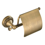 Maxbell Retro Brass Wall Mounted Toilet Roll Paper Holder With Cover Paper Storage Rack with Concealed Screws - Aladdin Shoppers