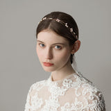 Maxbell Retro Bridal Hair Band Flower Pearls Wedding Party Goddess Headband Silver - Aladdin Shoppers