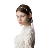 Maxbell Retro Bridal Hair Band Flower Pearls Wedding Party Goddess Headband Silver - Aladdin Shoppers