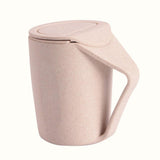 Maxbell Retro Eco-friendly Wheat Straw Cup Cute Mouthwash Rinsing Mug W Cover Beige - Aladdin Shoppers
