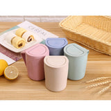 Maxbell Retro Eco-friendly Wheat Straw Cup Cute Mouthwash Rinsing Mug W Cover Beige - Aladdin Shoppers