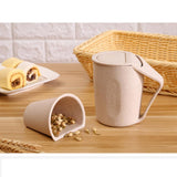 Maxbell Retro Eco-friendly Wheat Straw Cup Cute Mouthwash Rinsing Mug W Cover Beige - Aladdin Shoppers
