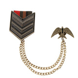 Maxbell Retro Military Uniform Medal Chain Army Badge Brooch Lapel Pin Jewelry - Aladdin Shoppers