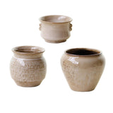 Maxbell Retro Style White Ceramic Flower Pot Succulent Plant Container - Aladdin Shoppers