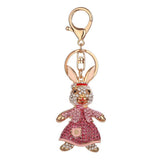 Maxbell Rhinestone Key Chain Car Key Ring Accessory Crystal Bag Decor Keyring Pink - Aladdin Shoppers