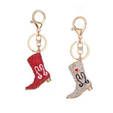 Maxbell Rhinestone Key Chain Car Key Ring Accessory Crystal Bag Decor Keyring Red Boot - Aladdin Shoppers