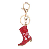 Maxbell Rhinestone Key Chain Car Key Ring Accessory Crystal Bag Decor Keyring Red Boot - Aladdin Shoppers