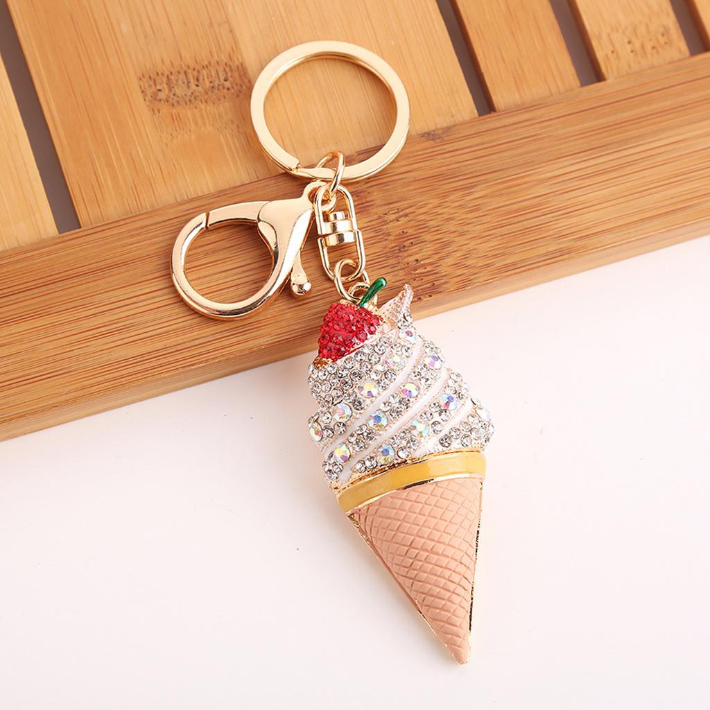 Maxbell Rhinestone Key Chain Car Key Ring Accessory Crystal Bag Decor Keyring Silver - Aladdin Shoppers