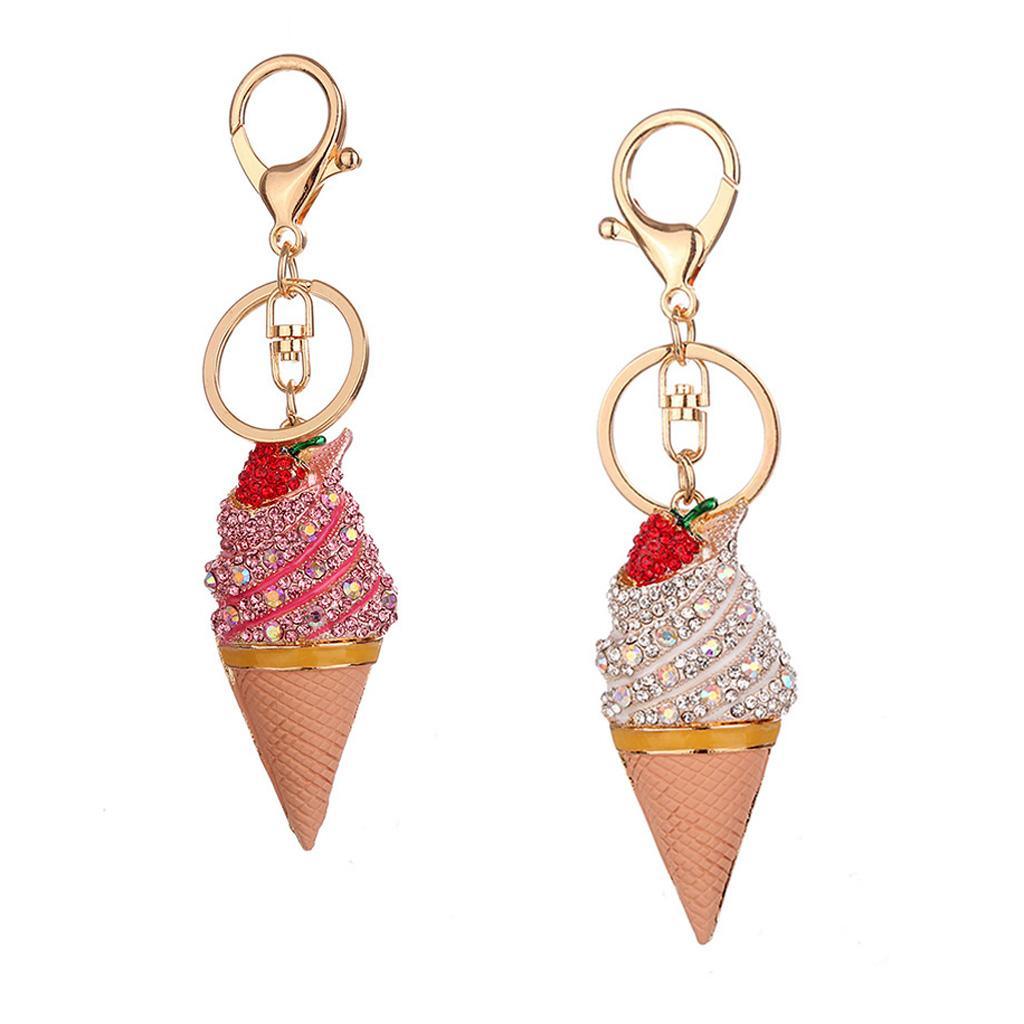Maxbell Rhinestone Key Chain Car Key Ring Accessory Crystal Bag Decor Keyring Silver - Aladdin Shoppers