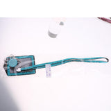 Maxbell Rhinestone Lanyard with Retractable Reel Vertical ID Badge Holder Deep Blue - Aladdin Shoppers
