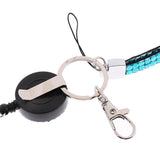 Maxbell Rhinestone Lanyard with Retractable Reel Vertical ID Badge Holder Deep Blue - Aladdin Shoppers