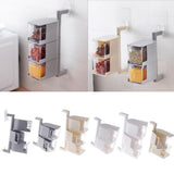 Maxbell Rotatable Hanging Spice Rack Set Wall-mounted Revolving Spice Rack 2-White - Aladdin Shoppers