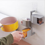 Maxbell Rotatable Hanging Spice Rack Set Wall-mounted Revolving Spice Rack 3-Gray - Aladdin Shoppers