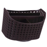 Maxbell Rotatable Plastic Desktop Organizer Desk Storage Container Dark Coffee