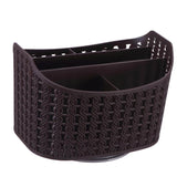 Maxbell Rotatable Plastic Desktop Organizer Desk Storage Container Dark Coffee - Aladdin Shoppers