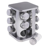 Maxbell Rotatable Salt Pepper Shaker Stainless Steel Condiment Dispenser Silver - Aladdin Shoppers