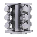 Maxbell Rotatable Salt Pepper Shaker Stainless Steel Condiment Dispenser Silver - Aladdin Shoppers