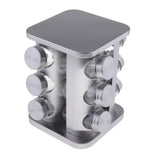 Maxbell Rotatable Salt Pepper Shaker Stainless Steel Condiment Dispenser Silver - Aladdin Shoppers