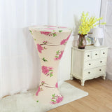 Maxbell Round Base Cocktail Cover Wedding Event Dry Bar Table Cloth Flower 2 - Aladdin Shoppers