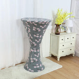 Maxbell Round Base Cocktail Cover Wedding Event Dry Bar Table Cloth Pink Flower - Aladdin Shoppers
