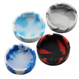 Maxbell Round Silicone Ashtray Cigar Holder for Tabletop Home Office Grey Camo - Aladdin Shoppers