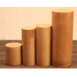 Maxbell Round Tube Bamboo Tea CanisterTea Barrel Matcha Tea Box Tea Tin #1 - Aladdin Shoppers