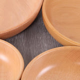 Maxbell Round Wooden Salad Bowl Refreshments Fruit Plate Noodles Rice Container L - Aladdin Shoppers