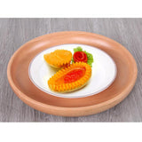 Maxbell Round Wooden Salad Bowl Refreshments Fruit Plate Noodles Rice Container L - Aladdin Shoppers