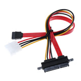 Maxbell SATA 22 Pin Female to SATA 7 Pin/LP4 SATA Power Converter Cable - 12 Inches - Aladdin Shoppers