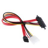 Maxbell SATA 22 Pin Female to SATA 7 Pin/LP4 SATA Power Converter Cable - 12 Inches - Aladdin Shoppers