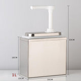 Maxbell Sauce Pump Dispenser 1L/2L Oil Vinegar Ketchup Container for Restaurant 1L B - Aladdin Shoppers