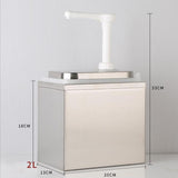 Maxbell Sauce Pump Dispenser 1L/2L Oil Vinegar Ketchup Container for Restaurant 2L B - Aladdin Shoppers