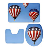 Maxbell Scenery Series Bathroom toilet Covers Set Flannel Mats Bathroom Rug Hot Air Balloon 1 - Aladdin Shoppers