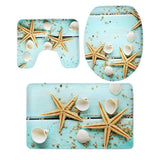 Maxbell Scenery Series Non-Slip Bathroom Mat Toilet Floor Rug Set Starfish #4 - Aladdin Shoppers