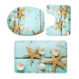 Maxbell Scenery Series Non-Slip Bathroom Mat Toilet Floor Rug Set Starfish #4 - Aladdin Shoppers