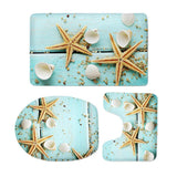 Maxbell Scenery Series Non-Slip Bathroom Mat Toilet Floor Rug Set Starfish #4 - Aladdin Shoppers