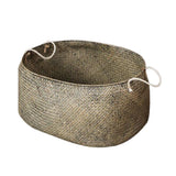 Maxbell Seagrass Belly Basket Flower Planter Toy or Laundry Storage Basket Gray L - Aladdin Shoppers