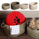 Maxbell Seagrass Belly Basket Flower Planter Toy or Laundry Storage Basket Gray L - Aladdin Shoppers