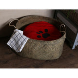 Maxbell Seagrass Belly Basket Flower Planter Toy or Laundry Storage Basket Gray L - Aladdin Shoppers