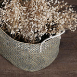 Maxbell Seagrass Belly Basket Flower Planter Toy or Laundry Storage Basket Gray L - Aladdin Shoppers