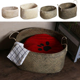 Maxbell Seagrass Belly Basket Flower Planter Toy or Laundry Storage Basket Gray L - Aladdin Shoppers
