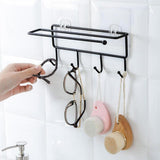 Maxbell Seamless Sticker Versatile Rack Storage Hanger Hook Holder traceless Black - Aladdin Shoppers