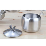 Maxbell Seasoning Jars with Spoons Stainless Steel Spice Jars Condiment Pot 1pc