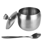 Maxbell Seasoning Jars with Spoons Stainless Steel Spice Jars Condiment Pot 1pc - Aladdin Shoppers